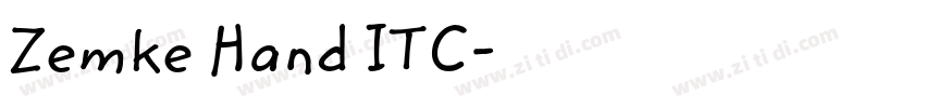 Zemke Hand ITC字体转换